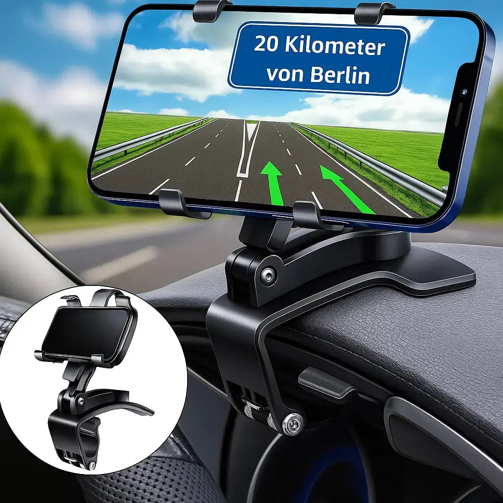 360° Redatable car phone holder – safely & flexibly mountable