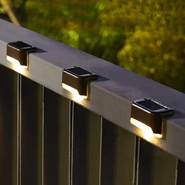 Solar-powered terrace lighting for outdoor use