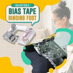 Adjustable Bias Tape Binding Foot | Sewing Machine Presser Foot | Transparent Guide | 0.5–2cm