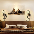 LED Nightstand Wall Lamp Contemporary White/Black/Coffee Wall-mounted Lighting with Spiral-shaped Acrylic Shade, Warm/White Light