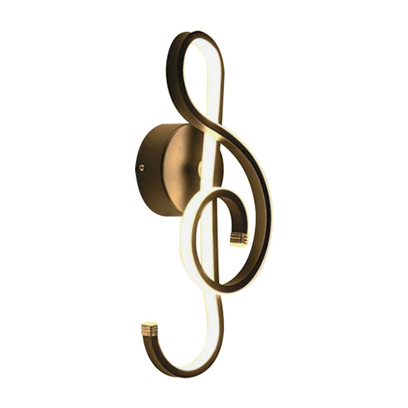 LED Nightstand Wall Lamp Contemporary White/Black/Coffee Wall-mounted Lighting with Spiral-shaped Acrylic Shade, Warm/White Light