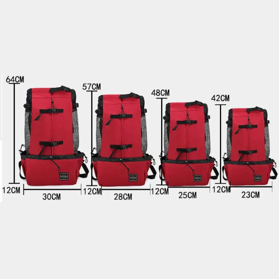 Dog Carrier Backpack with Safety Strap and Storage Pockets for 1–25 kg Dogs