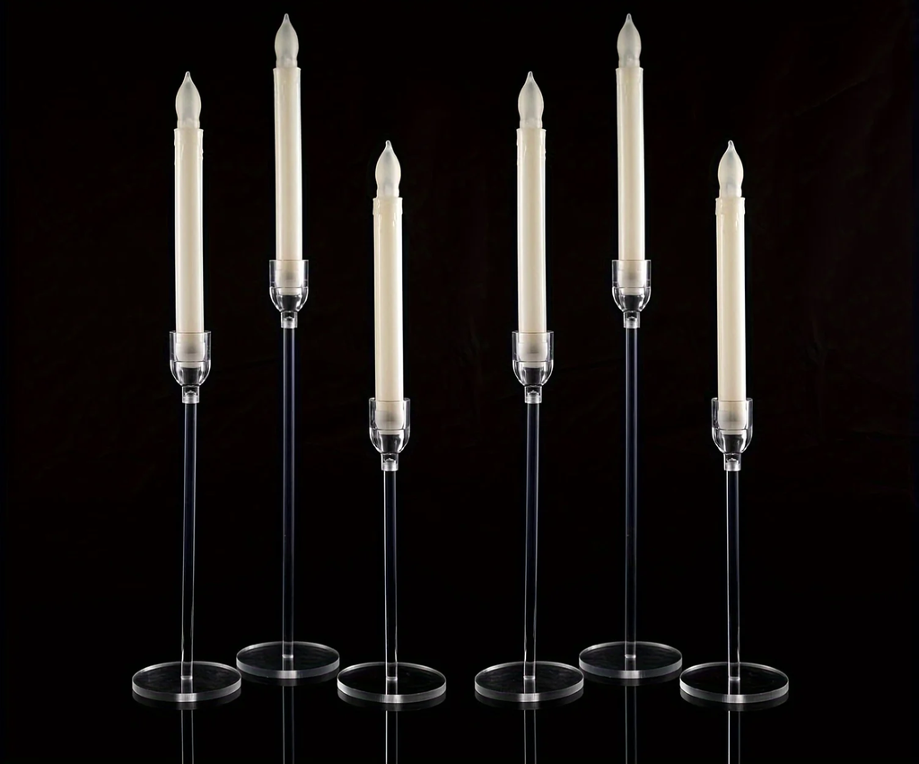 LumenAcry Acrylic Candle Holder Set (3-piece)