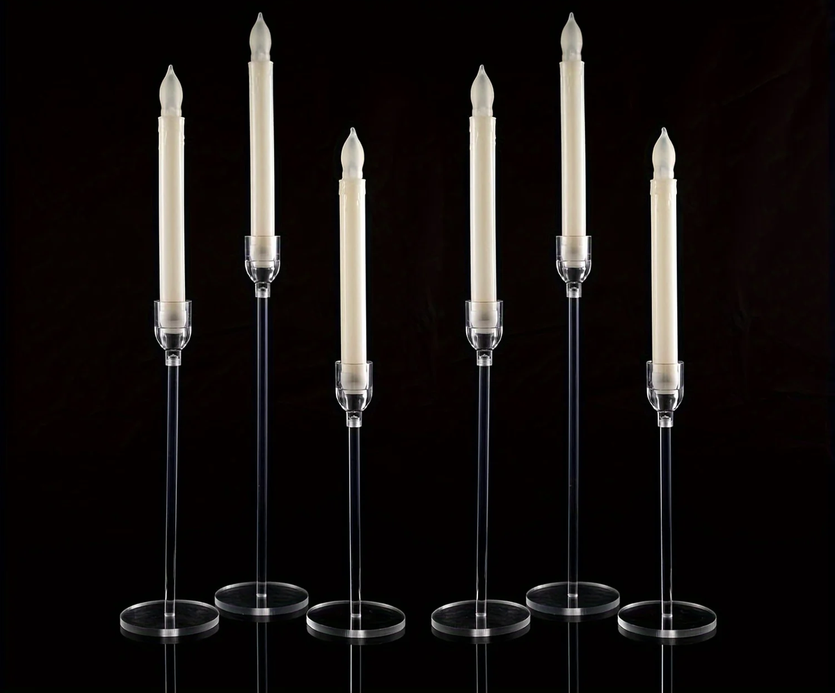 LumenAcry Acrylic Candle Holder Set (3-piece)