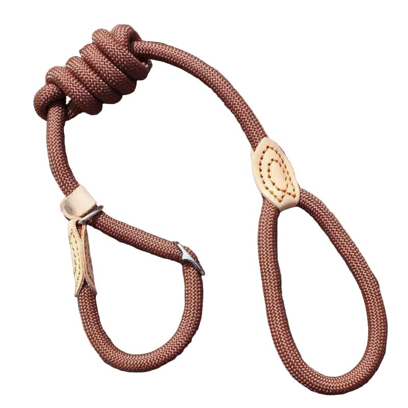 Robust dog leash made from climbing rope for maximum safety