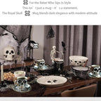 Gothic Skull Decorative Mug Noctura – Artistic Hand-Painted Skull Decoration