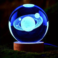 LumiSphere - Luxury 3D Crystal Table Lamp with Wooden Base