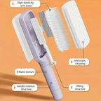 LuxéTress 4-in-1 Self-Cleaning Hairbrush | Innovative hairbrush with self-cleaning technology for effortlessly smooth and shiny hair