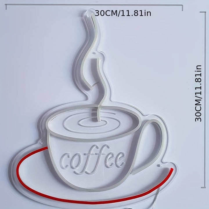 LED Neon Coffee Mug Wall Light