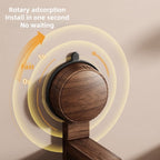 Suction Cup Walnut Paper Towel Holder