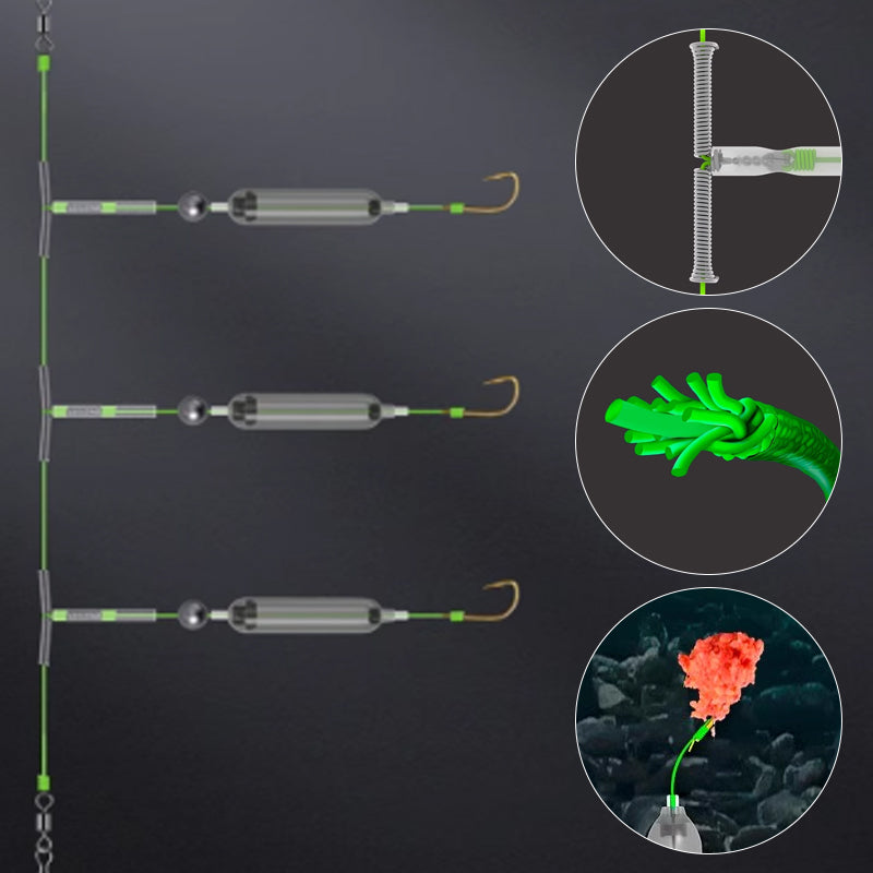 3 hooks Anti-drift bottom fishing rig