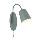 Modern Cone Wall Light 1 Light Wall Mounted Lighting with Metal Shade and Pull Chain in Pink/Yellow/Blue/Green