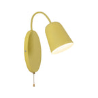 Modern Cone Wall Light 1 Light Wall Mounted Lighting with Metal Shade and Pull Chain in Pink/Yellow/Blue/Green
