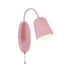 Modern Cone Wall Light 1 Light Wall Mounted Lighting with Metal Shade and Pull Chain in Pink/Yellow/Blue/Green