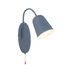 Modern Cone Wall Light 1 Light Wall Mounted Lighting with Metal Shade and Pull Chain in Pink/Yellow/Blue/Green