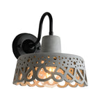 8.5"/9.5"/10" Width Goose Neck Wall Light Modernist Cement 1 Light Wall Mounted Fixture in Gray