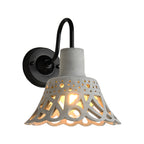 8.5"/9.5"/10" Width Goose Neck Wall Light Modernist Cement 1 Light Wall Mounted Fixture in Gray
