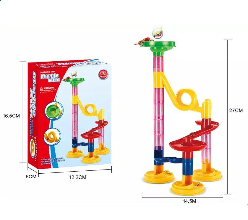 Building Block Marble Run Pillars Playset