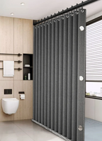 MagnaFold Foldable Shower Curtain with Magnets
