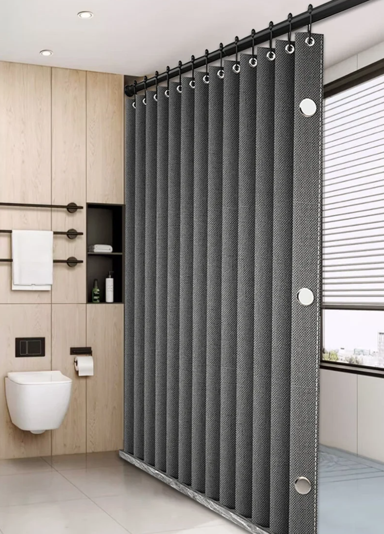 MagnaFold Foldable Shower Curtain with Magnets