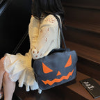 Halloween Messenger Bag – Shoulder bag in Black and Orange Spooky Style