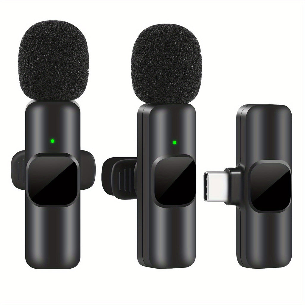 Wireless Lavalier Microphone for Video Recordings and Livestreaming – Compact Design with High Sound Quality and USB-C Connection