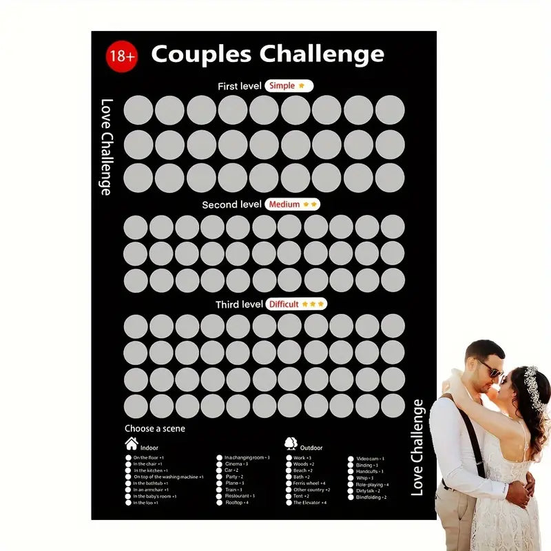 Love Challenge Scratch Cards for Couples