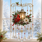 Handmade Christmas Stained Glass Window Hanging