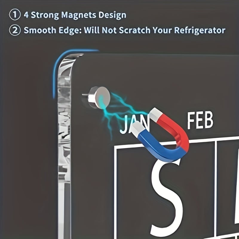Magnetic Schedule Planner For Fridge[Permanently reusable]