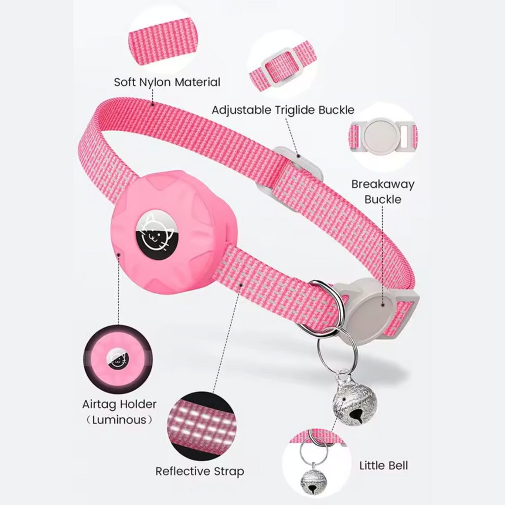 Pet Safety Set – Smart Dog and Cat Tracker with Reflective Collar