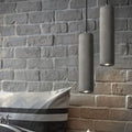 StoneCast Industrial Cylinder Pendant Light made of Concrete | 1 Light | Smooth or Rough Surface