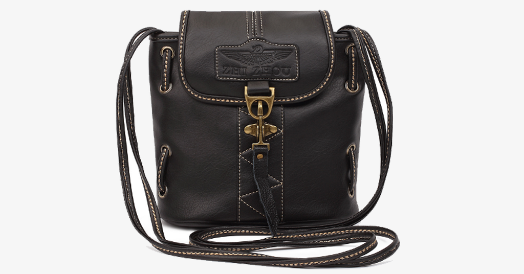 Vintage-style shoulder bags - Genuine brown leather crossbody shoulder bag - Portable handcrafted wallet