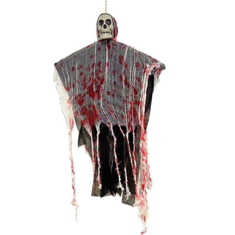 Halloween Hanging Decoration – Blood Red Luminous Skull Ghost