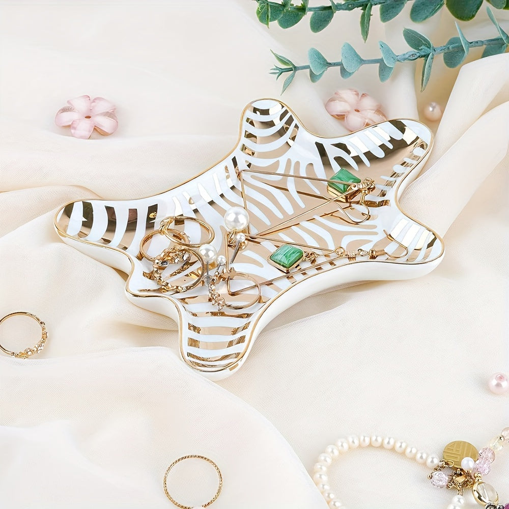 Charming CeramicDish - Elegant Ceramic Jewelry Bowl