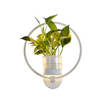 Round/Oval Bedroom Wall Lighting Industrial Metal 1 Lamp Black/White LED Wall Lamp Wall Lamp in Warm/White/3 Color Light