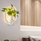 Round/Oval Bedroom Wall Lighting Industrial Metal 1 Lamp Black/White LED Wall Lamp Wall Lamp in Warm/White/3 Color Light
