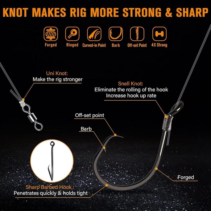 Pre-Rigged Catfish Float Rigs with Rattle Beads