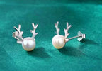 Pearl Reindeer Earrings