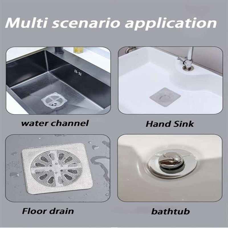 Disposable Drain Cover Stickers – Hair Catcher & Insect Blocker
