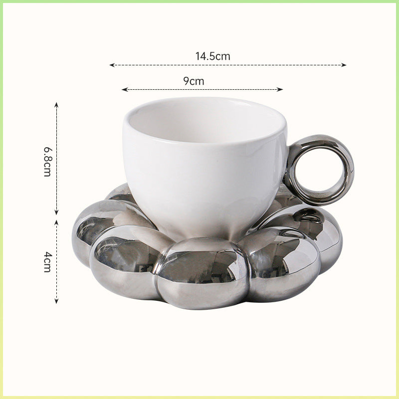 Scandinavian Ins Windmill Flower Coffee Cup Ceramic Set