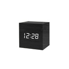 LED wooden clock luminous sound control electronic alarm clock desktop alarm clock