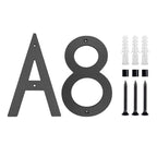ABS letter texture black 8 inch 10 inch solid paint digital house number