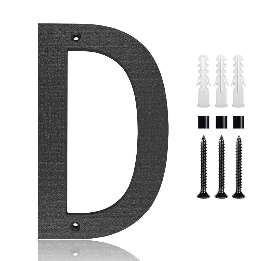 ABS letter texture black 8 inch 10 inch solid paint digital house number