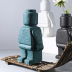 Dried Flower Vase Ornaments Small Robot Single Vase