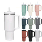 40oz Insulated Tumbler with Handle and Straw