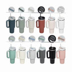 40oz Insulated Tumbler with Handle and Straw
