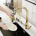 Sink Kitchen Hot and Cold Faucet Water Mixing and Draining Rotating Splash-proof Copper Processing Household Vegetable Washing Basin Faucet