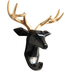 Cute Animal Head Nordic Paste Key Hook Punch-free Nail-free Clothes Hook Creative Wall Decoration Coat Hook
