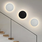 Bedroom bedside lamp corridor staircase entrance induction lamp solar eclipse high-grade round wall lamp