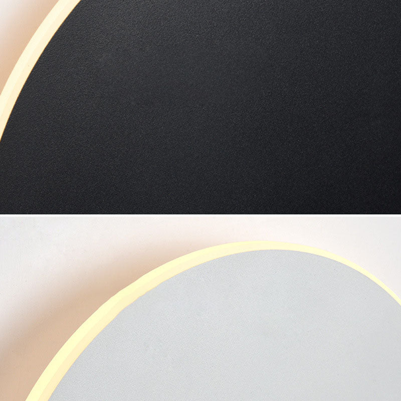 Bedroom bedside lamp corridor staircase entrance induction lamp solar eclipse high-grade round wall lamp